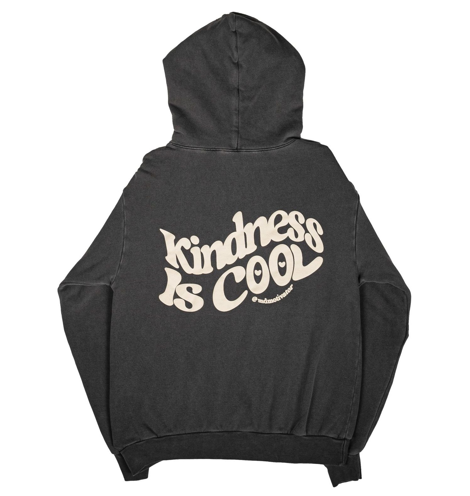Kindness Is Cool - Faded Black Hoodie